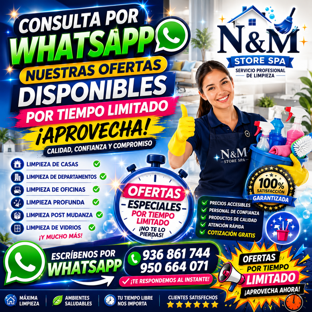 ✨ Limpieza Profesional para Hogares, Departamentos y Oficinas
