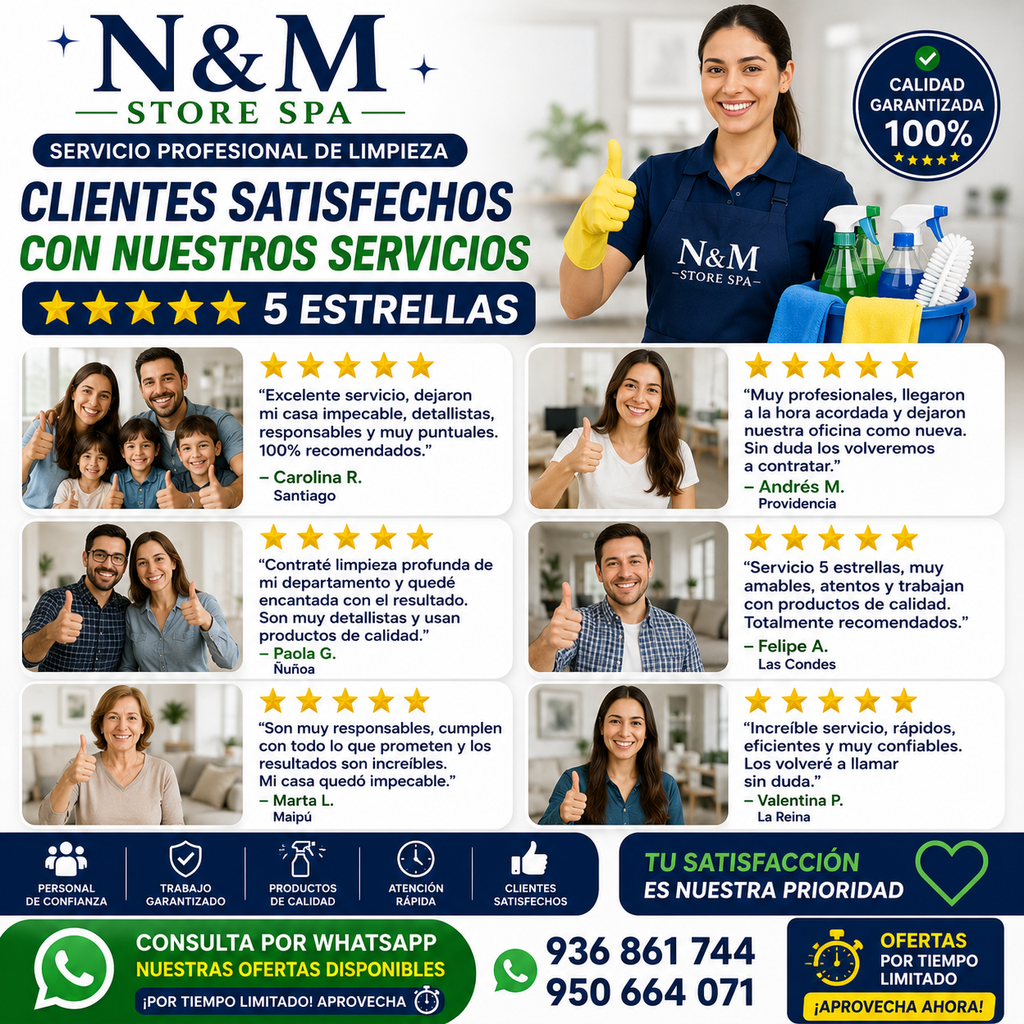 ✨ Limpieza Profesional para Hogares, Departamentos y Oficinas