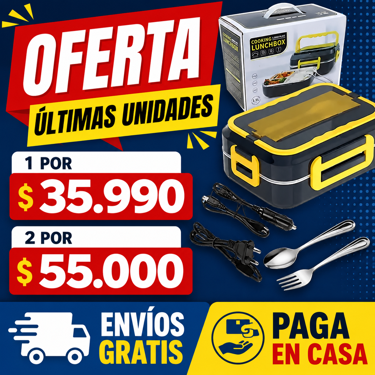 Lonchera Eléctrica para Auto – Comida Caliente Donde Quieras
